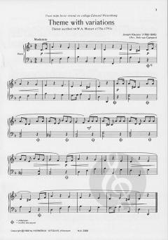 Theme & Variations For Harp von Wolfgang Amadeus Mozart 