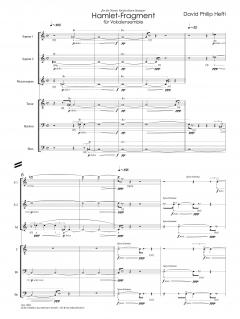 Hamlet-Fragment, für Vokalensemble (David Philip Hefti) 