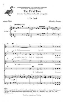Four Choral Critters - The First Two (Ogden Nash) 