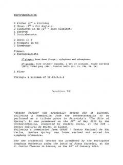 Before Spring von Luís Tinoco 