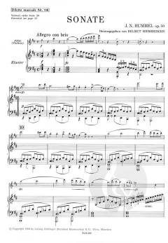 Sonate D-Dur op. 50 von Johann Nepomuk Hummel für Flöte und Klavier im Alle Noten Shop kaufen