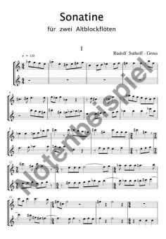 Sonatine für zwei Altblockflöten (Rudolph Suthoff-Groß) 