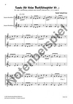 Rondo für kleine Blockflötenspieler Nr. 1 und Nr. 2 (Rudolph Suthoff-Groß) 