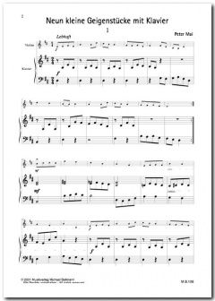 Neun kleine Geigenstücke mit Klavier von Peter Mai 