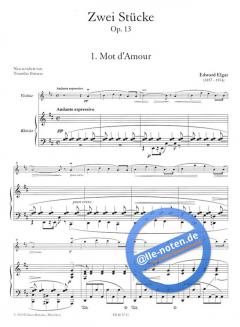 Zwei Stücke op. 13 von Edward Elgar 