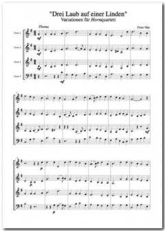 Drei Laub auf einer Linden von Peter Mai für Hornquartett