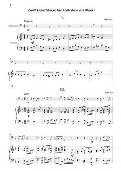 Zwölf kleine Stücke für Kontrabass und Klavier von Peter Mai im Alle Noten Shop kaufen