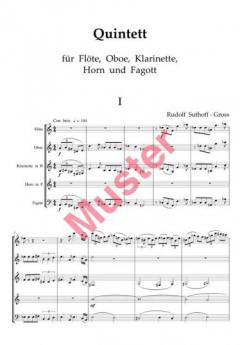 Quintett für Flöte, Oboe, Karinette, Horn und Fagott (Rudolph Suthoff-Groß) 