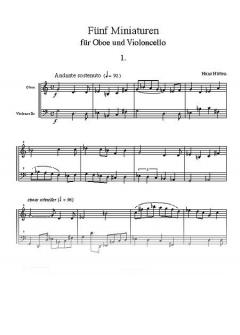 Fünf Miniaturen für Oboe und Violoncello (Hans Hütten) 