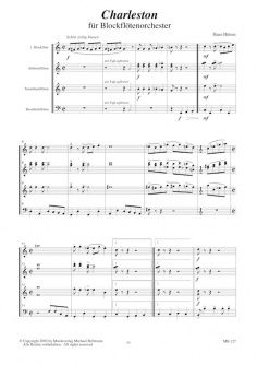Charleston für Blockflötenorchester (Hans Hütten) 