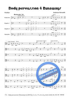 Body percussion 4 Runaways von Andreas Horwath im Alle Noten Shop kaufen
