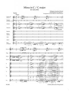 Missa C-Dur KV 220 (196b) von Wolfgang Amadeus Mozart 