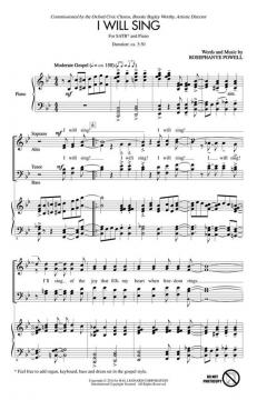 I Will Sing (Rosephanye Powell) 