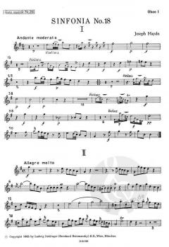 Sinfonia Nr. 18 G-Dur Hob. I:18 von Joseph Haydn 