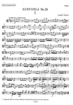 Sinfonia Nr. 18 G-Dur Hob. I:18 von Joseph Haydn 