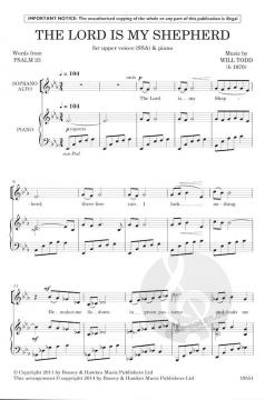 The Lord Is My Shepherd (Will Todd) 