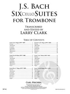 Six Cello Suites For Trombone von Johann Sebastian Bach 