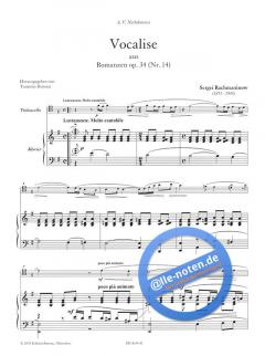 Vocalise aus Romanzen op. 34, Nr. 14 von Sergei Rachmaninow 