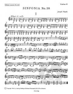 Sinfonia Nr. 38 C-Dur Hob. I:38 von Joseph Haydn 
