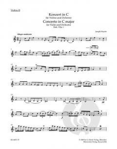 Konzert für Violine und Orchester C-Dur Hob. VIIa:1 von Joseph Haydn 