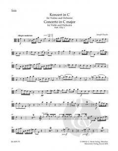 Konzert für Violine und Orchester C-Dur Hob. VIIa:1 von Joseph Haydn 