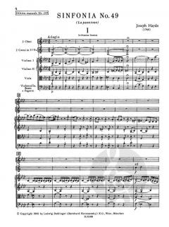 Sinfonia Nr. 49 f-Moll Hob. I:49 von Joseph Haydn 