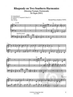 Rhapsody on Two Southern Harmonies von Bernard Wayne Sanders für Orgel (Morning Trumpet - Portsmouth) im Alle Noten Shop kaufen