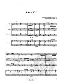 Sonata VIII für Flöte, Violine und Basso continuo A-Dur (Sebastian Bodinus) 