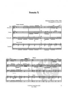 Sonata X für Flöte, Violine und Basso continuo e-Moll (Sebastian Bodinus) 