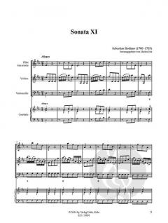 Sonata XI für Flöte, Violine und Basso continuo D-Dur (Sebastian Bodinus) 
