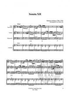 Sonata XII für Flöte, Violine und Basso continuo G-Dur (Sebastian Bodinus) 