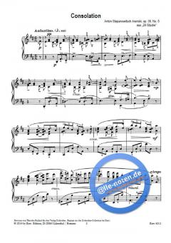 Consolation op. 34, 2 von Anton Arensky 