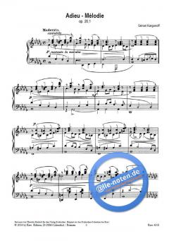 Adieu - Melodie op. 20, 1 von Genari Karganoff 