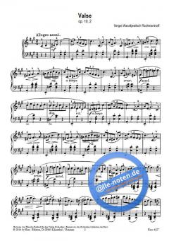 Valse op. 3, 2 von Sergei Rachmaninow 