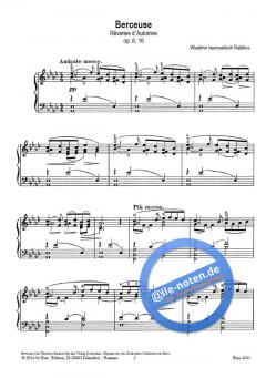 Berceuse op. 8, 16 von Vladimir Rebikov 