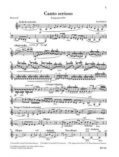 Canto serioso von Carl Nielsen für Horn und Klavier (Urtext)