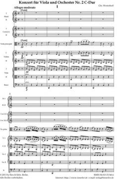 Konzert Nr. 2 C-Dur von Christian Westerhoff für Viola und Orchester im Alle Noten Shop kaufen (Partitur)