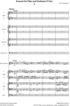 Konzert für Flöte und Orchester D-Dur von Christian Westerhoff im Alle Noten Shop kaufen