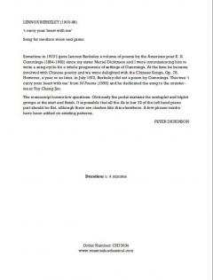 I Carry Your Heart With Me von Lennox Berkeley 