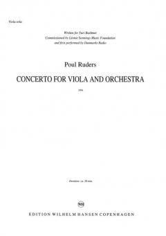 Concerto for Viola and Orchestra von Poul Ruders im Alle Noten Shop kaufen (Einzelstimme)