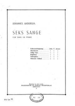 Seks Sange von Johannes Andersen 