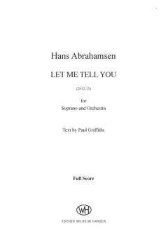 Let Me Tell You von Hans Abrahamsen 