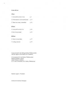 Let Me Tell You von Hans Abrahamsen 