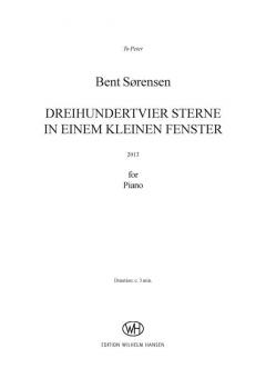 Dreihundertvier Sterne in einem kleinen Fenster von Bent Sorensen 