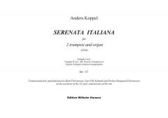Serenata Italiana von Anders Koppel für 2 Trompeten und Orgel im Alle Noten Shop kaufen
