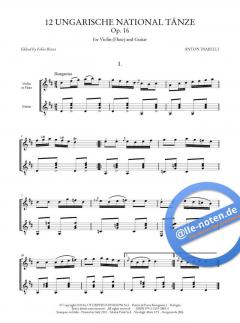 12 Ungarische National Tänze op. 16 von Anton Diabelli 