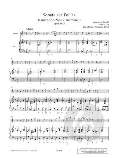 Sonata La Follia d-Moll op. 5/12 von Arcangelo Corelli 