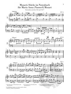 Klavierstücke aus dem 'Nannerl-Notenbuch' von Wolfgang Amadeus Mozart im Alle Noten Shop kaufen