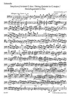 Streichquintett G-Dur op. 77 von Antonín Dvorák im Alle Noten Shop kaufen (Stimmensatz)