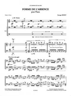 Boeuf: Forme de l'absence von Georges Boeuf 